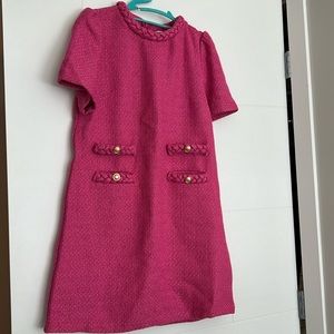 Pink tweed dress Jackie O